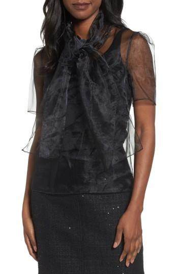 Women's Anne Klein Organza Bow Blouse