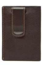 Men's Tommy Bahama Leather Money Clip Card Case - Brown
