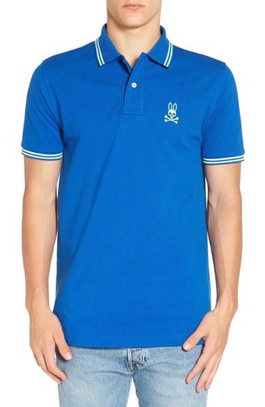 Men's Psycho Bunny 'neon Bunny' Pique Polo