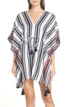 Women's Tory Burch Ravena Stripe Beach Caftan - Blue