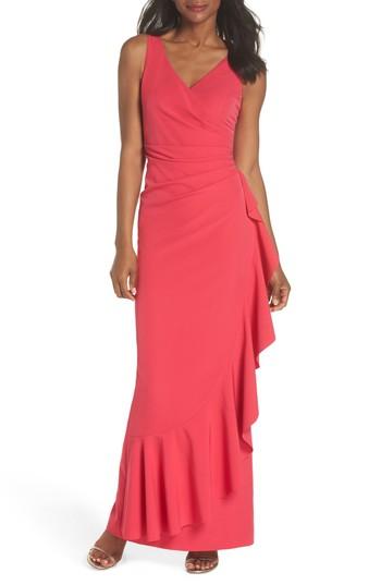 Women's Vince Camuto Laguna Faux Wrap Gown - Pink