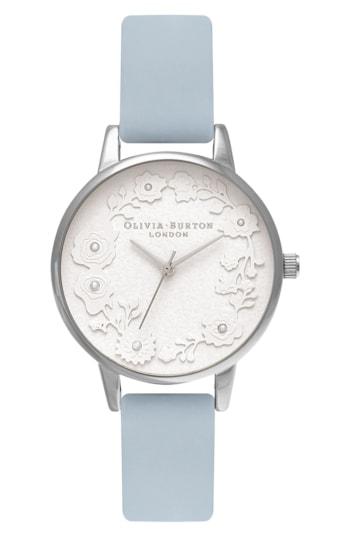Women's Olivia Burton Artisan Dial Leather Strap Watch, 30mm