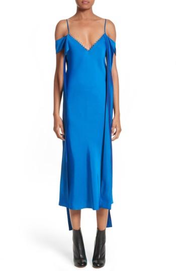 Women's Ellery Affair Cold Shoulder Satin Slipdress