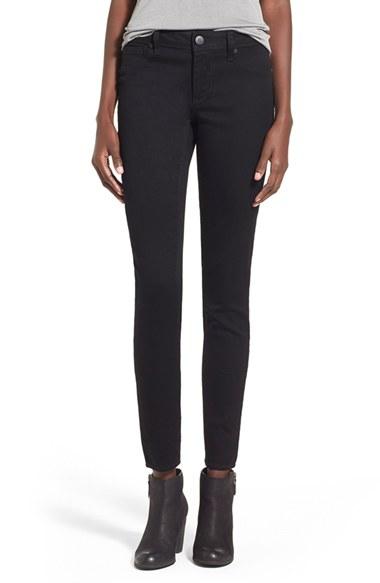 Junior Women's 1822 Denim 'butter' Skinny Jeans - Black
