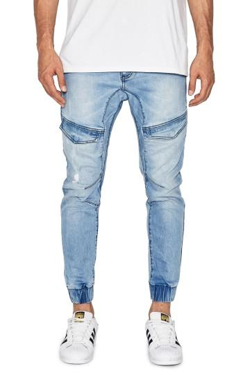 Men's Nxp Flight Skinny Denim Jogger Pants - Blue