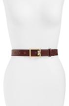 Women's Givenchy 2g Buckle Leather Belt - Golden/ Gold