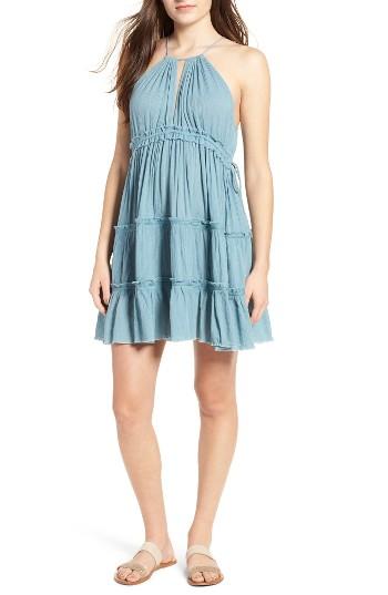 Women's Sun & Shadow Halter Dress