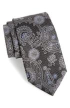 Men's Nordstrom Men's Shop Huntsman Paisley Silk Tie, Size - Black