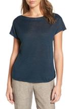 Women's Nic+zoe Crochet Trim Linen Blend Top