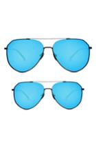 Women's Diff Mommy & Me Dash 2-pack Aviator Sunglasses - Black/ Blue