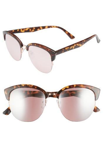Women's Bp. 54mm Round Cat Eye Sunglasses - Tort/ Rose Gold