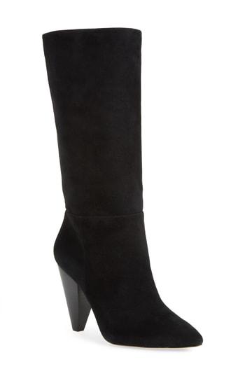 Women's Something Navy Parker Suede Boot M - Black