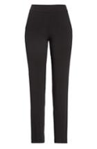 Women's Armani Collezioni Stretch Wool Pants Us / 48 It - Black