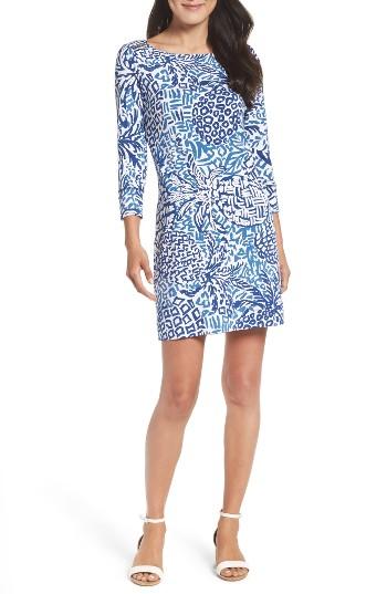 Women's Lilly Pulitzer Sophie Upf 50+ Shift Dress, Size - Blue