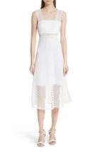 Women's Sandro Blanc Lace Square Neck Dress - White