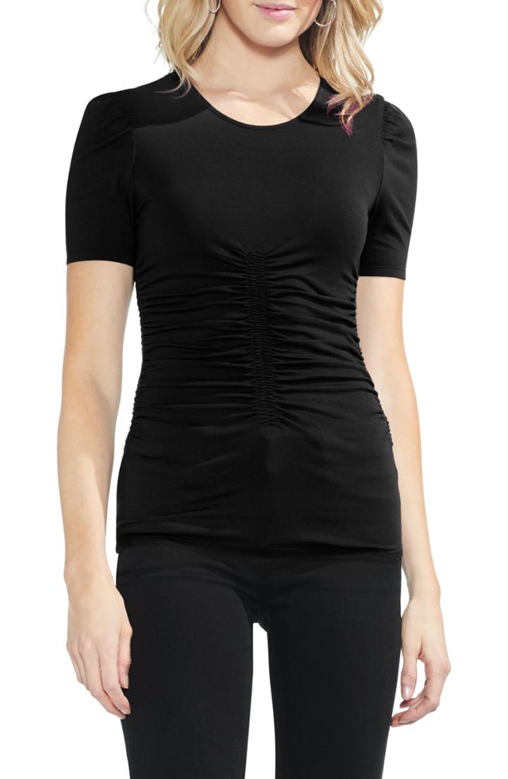 Women's Vince Camuto Ruched Tee - Black