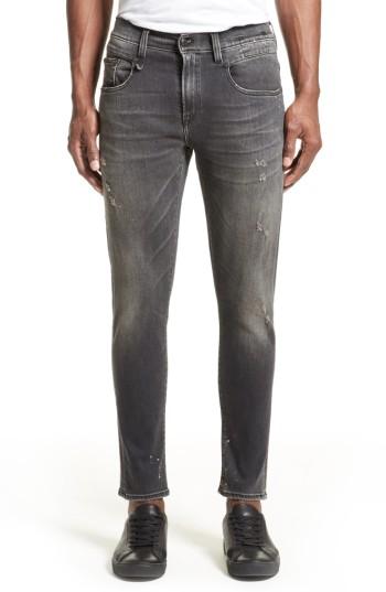 Men's R13 Skate Destroyed Jeans - Blue