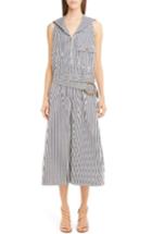 Women's Chloe Stripe Denim Overalls