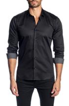 Men's Jared Lang Trim Fit Solid Sport Shirt - Black