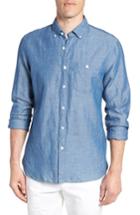 Men's Todd Snyder Patch Pocket Chambray Sport Shirt - Blue