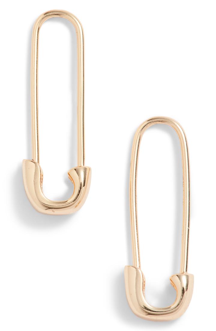 Women's Kris Nations Safety Pin Hoop Earrings