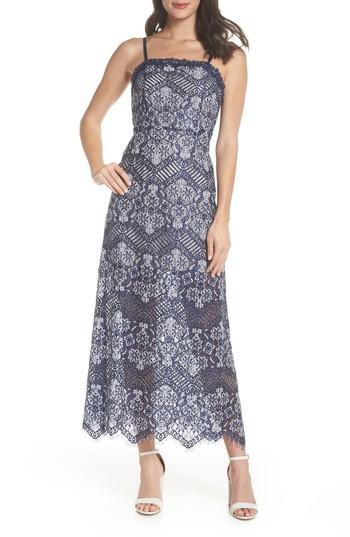 Women's Foxiedox Daleyza Open Back Lace Gown - Blue