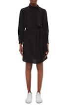 Women's Topshop Boutique Drape Scarf Silk Dress Us (fits Like 0-2) - Black