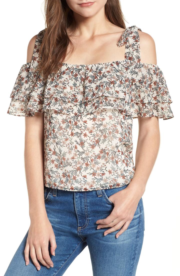 Women's Hudson Jeans Button Sleeve Stripe Shirt