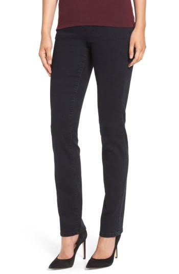 Women's Jag Jeans 'peri' Straight Leg Pull-on Jeans, Size 0 - Black (black Void) (regular & ) (online Only)