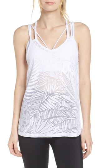 Women's Beyond Yoga Oasis Mesh Tank - White