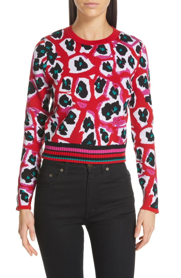 Women's Dvf Harrison Wool Blend Sweater - Red