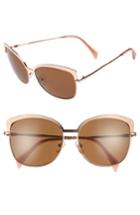 Women's Draper James 60mm Cat Eye Sunglasses - Shiny Rose Gold