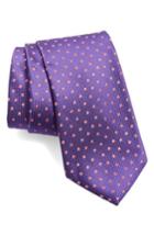Men's Nordstrom Men's Shop Double Dot Silk Tie, Size - Purple