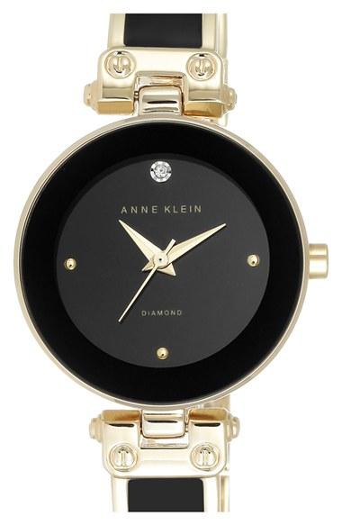 Women's Anne Klein Diamond Marker Bangle Watch, 28mm