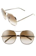 Women's Chloe 61mm Oversize Aviator Sunglasses - Gold/ Khaki