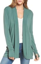 Women's Caslon Off-duty French Terry Cardigan - Green