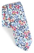 Men's 1901 Anvil Floral Cotton Skinny Tie, Size - Blue