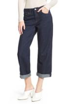 Women's Topshop Boutique Indigo Crop Boy Jeans Us (fits Like 0-2) X - Blue
