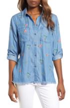 Women's Billy T Laced Back Button Up Shirt - Blue