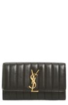 Women's Saint Laurent Vicky Large Continental Wallet - Black