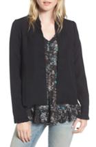 Women's Hinge Ruffle Blazer, Size - Black