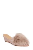Women's Huma Blanco Antonia Genuine Alpaca Fur Wedge Mule Us / 36eu - Pink