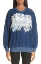 Women's Junya Watanabe Lace Patch Sweatshirt - Blue