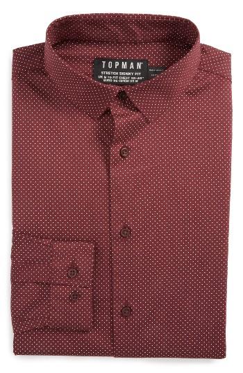 Men's Topman Dot Dress Shirt