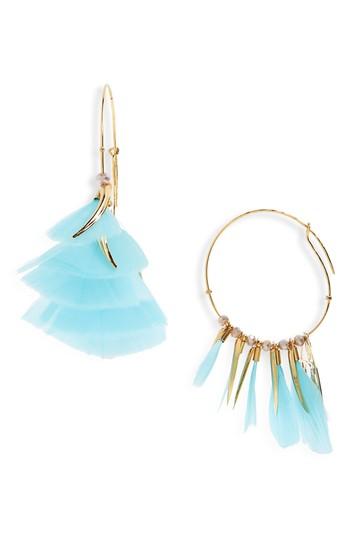 Women's Gas Bijoux Marly Feather Drop Earrings