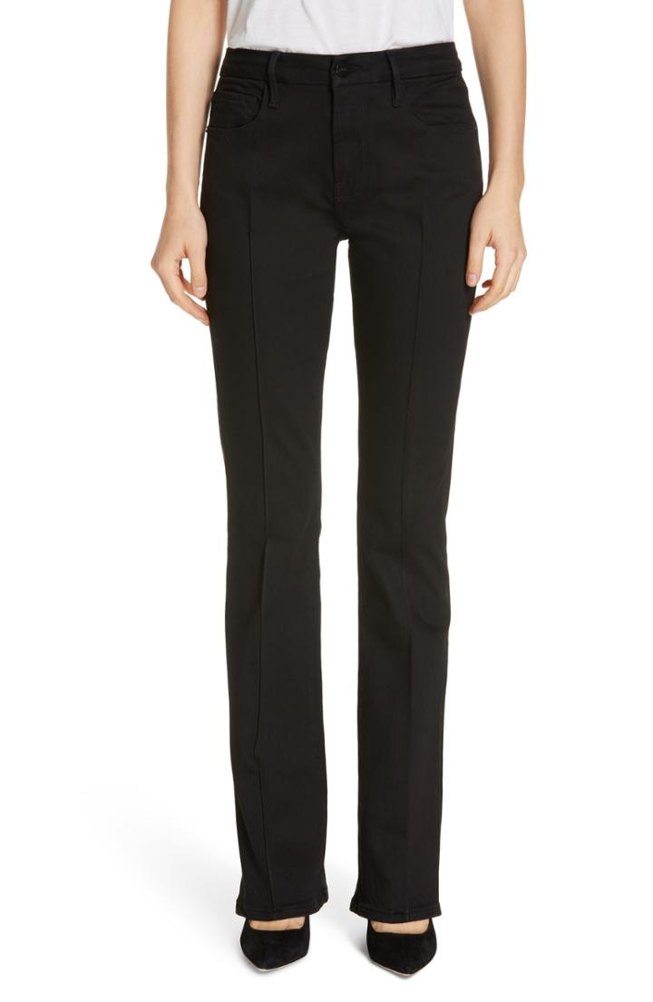 Women's Frame Pintucked Le Mini Boot Jeans - Black