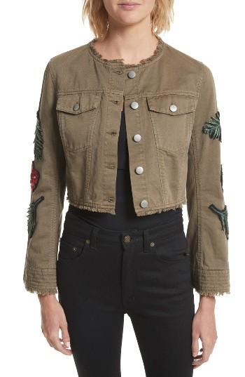 Women's Cinq A Sept Halina Embellished Crop Jacket