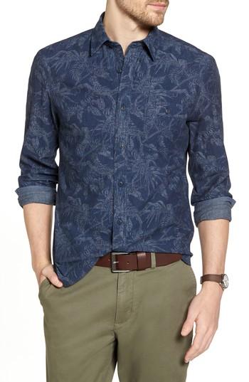 Men's 1901 Trim Fit Print Sport Shirt - Blue
