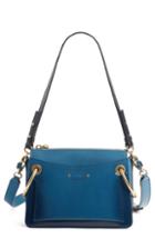 Chloe Small Roy Leather Shoulder Bag - Blue