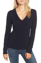Women's James Perse Cashmere V-neck Sweater - Blue